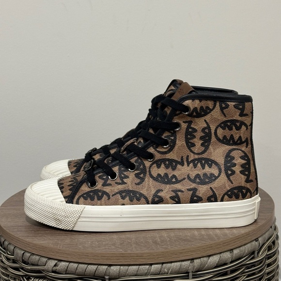 Coach x Guang Yu High Top Leather Sneakers - Picture 8 of 14